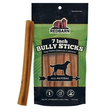 Redbarn Premium Bully Sticks for Dogs - 7 Inch, 6 Count - Long Lasting, Rawhi...