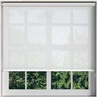 Roller Blind with Spring Return - Ciro Sheer Snow (White) 100cm Wide 110cm Drop