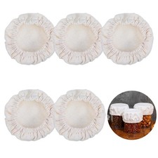 5 Pcs Linen Sourdough Jar Covers White Reusable Starter Jar Cover Set