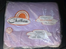 Vintage 1960s Chatham Purrey Blanket Light Purple 72x90 Rayon Acrylic NOS