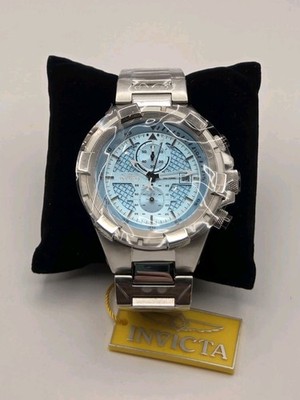 Invicta Aviator Falcon 49252 Men s 50.5mm Light Blue Dial Steel Watch
