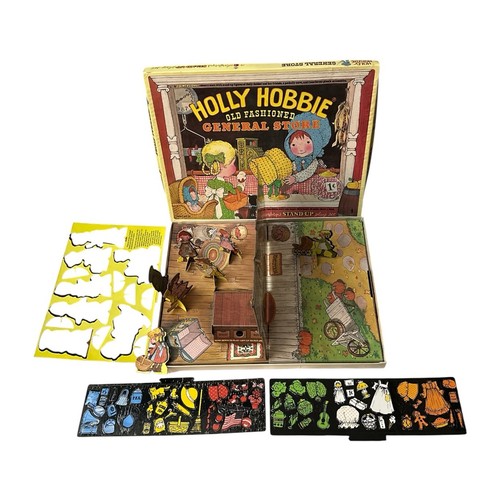 Vintage 1978 Holly Hobbie Gemischtwarenladen Colorforms Box intakt - fehlen 9 Teile