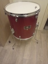 14in Floor Tom in Red Sparkle Finish