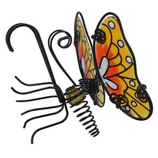 Ala de vidrio cola de resorte mariposa maceta colgante hogar jardín - colores...