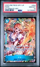 2025 ONE PIECE JPN OP11-A FIST OF DIVINE SPEED ALTERNATE ART #054 NAMI PSA 10