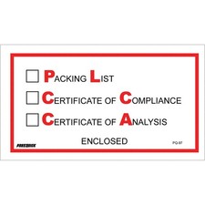 GRAINGER APPROVED PL97 Packing List Envelopes,10 x 5 1/2" 820FC9
