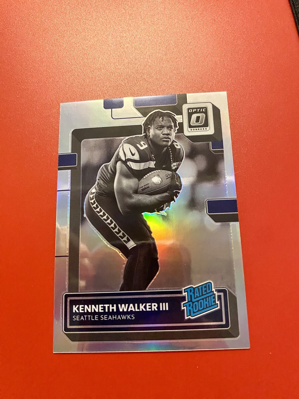 2022 Donruss Optic Holo Silver Negative Variation Kenneth Walker III #218 SP