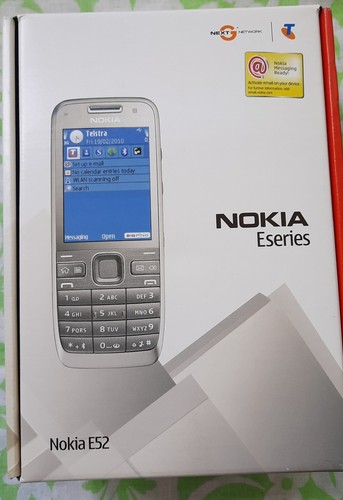 NOKIA E52-2 MOBILE PHONE HANDSET FACTORY SEALED ORIGINAL BOX LOCKED TELSTRA MINT - Picture 1 of 7