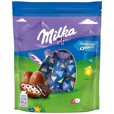 Milka chocolate EASTER EGGS with OREO cookie filling pieces -86g-FREE SHIPPING