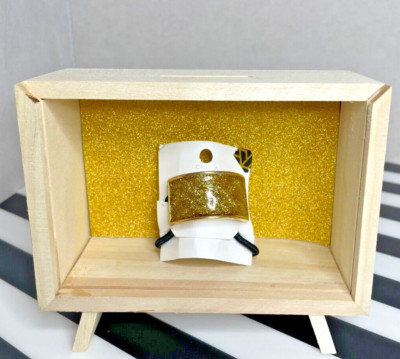 Chica Lame Epos Square Pony Hair Tie (Gold)