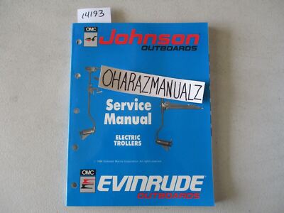 1990 JOHNSON Electric Trollers Motor Engine Service Manual