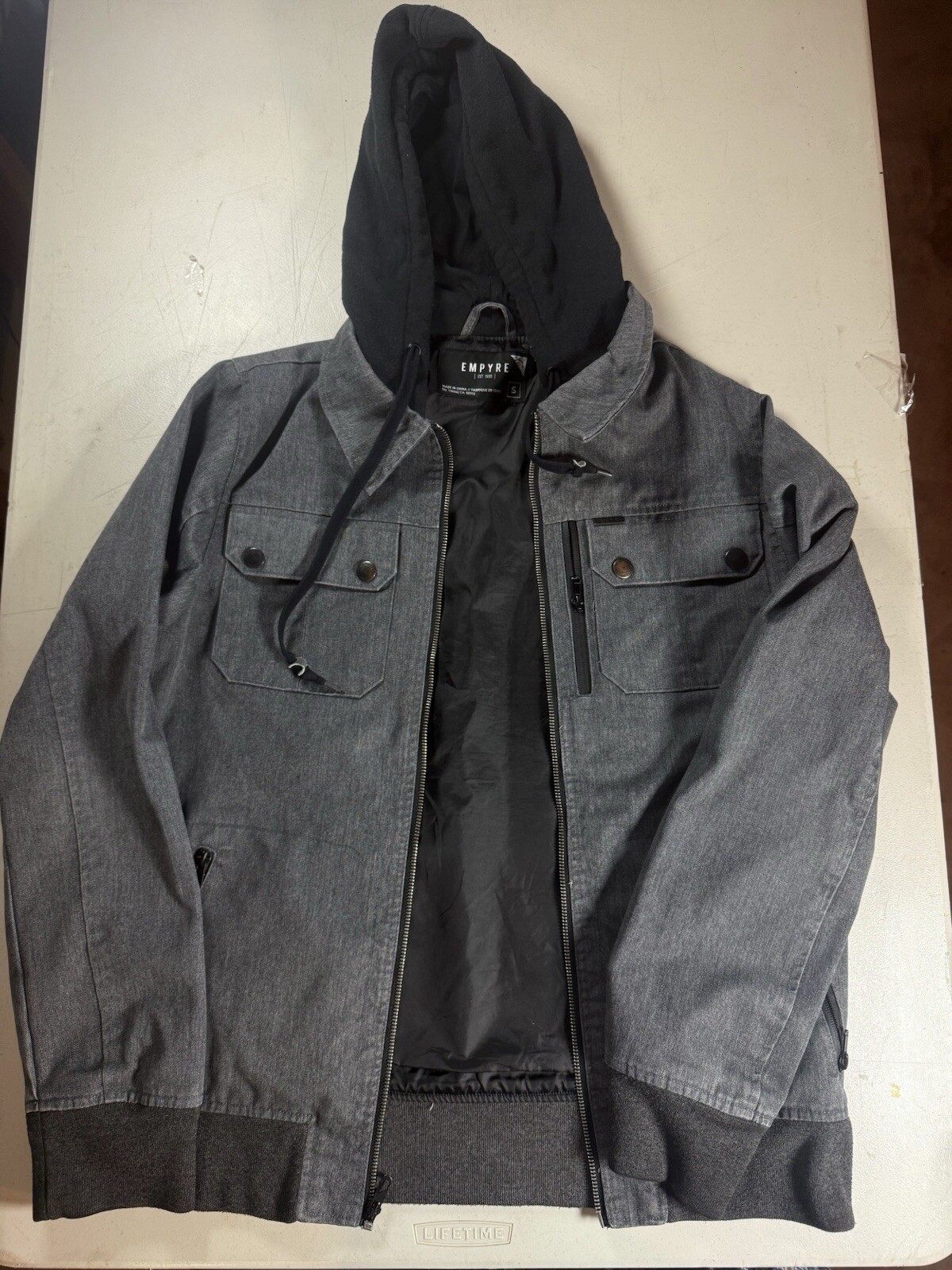 Empyre Jacket Small Black/Gray Soft Shell Zippere… - image 6