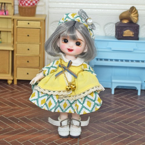 Mini Girl Doll 6 inch Height Toy Best Gift for Children Face Makeup Finished - Picture 3 of 16