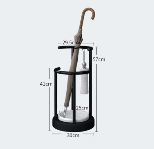 Metal Umbrella Stand Rain Round Free Standing Storage Rack Walking Stick Holder - Picture 8 of 11