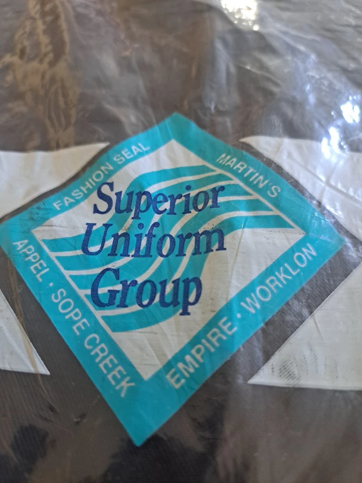 Превосходная униформа группы молнии работы халат черный с бежевый и красный размер 3 X новый в упаковке - Изображение 2 из 4