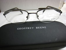 GEOFFREY BEENE EYEGLASS FRAMES Style POLISHED in BROWN 51-18-138 W/ Case