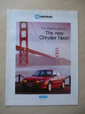 Chrysler Neon UK Sales Brochure (1996)