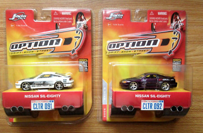 Jada Option D 1:64 Nissan Sil Eighty Lot x2 Silvia Import Tuner New CLTR 088 87