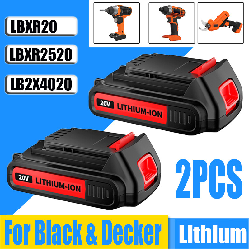 2Pack 20V 3.5Ah Li-ion Battery for BLACK+DECKER LBXR20 LBX20 LB20 20V Tools