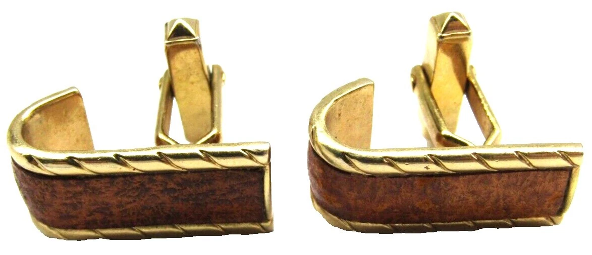 Gemelos de cuero Swank para hombre