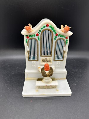 Vintage Angel Playing Piano Organ Music Box Cherubs Hong Kong Silent ...