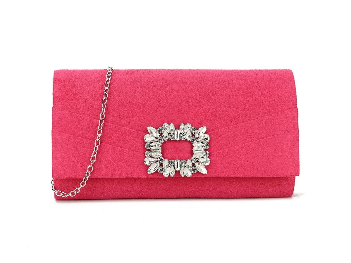 Pink embellished clutch bag cheap