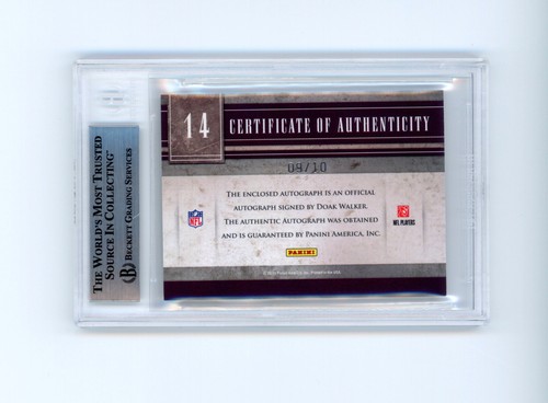 Doak Walker 2010 Leaf Limited Cuts Autographs Auto Cut Signature Panini BAS COA - Bild 2 von 2