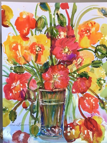 Summer Flowers. Original Watercolor Painting - Picture 4 of 8