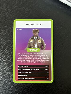 x1 Karte Musik Top Trumps - Tyler, The Creator - Karte - Rookie
