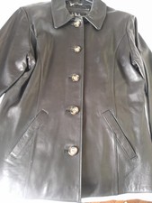 Nicole Miller: Stunning Sz M/ 12 Black Buttery Soft 100% Real Leather Jacket