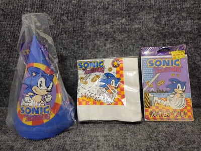 #ad Vintage 1993 Sonic The Hedgehog Birthday Pack by C.A. Reed $26.97