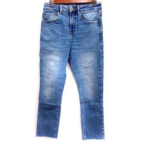 Zara Pants Denim Jeans Straight Long 36 Indigo /Rt Mo Women | eBay
