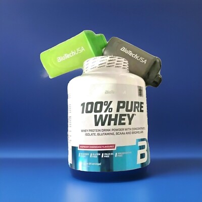 (28,59 /kg) BioTech USA 100% Pure Whey Protein 2270g+Bonus 2 Shaker