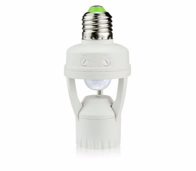 Smart PIR Infrared Motion Sensor E27 LED Lamp Base Holders Lights Control Switch Smart PIR Infrared Motion Sensor E27 LED Lamp Base Holders Lights Control Switch