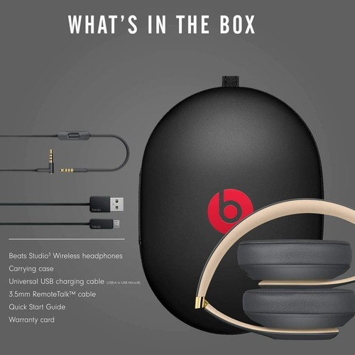 Genuine Beats Studio3 Wireless Noise Cancelling Over-Ear Headphones Shadow Grey - Picture 11 of 12