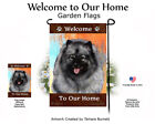 Welcome Garden Flag - Keeshond 079