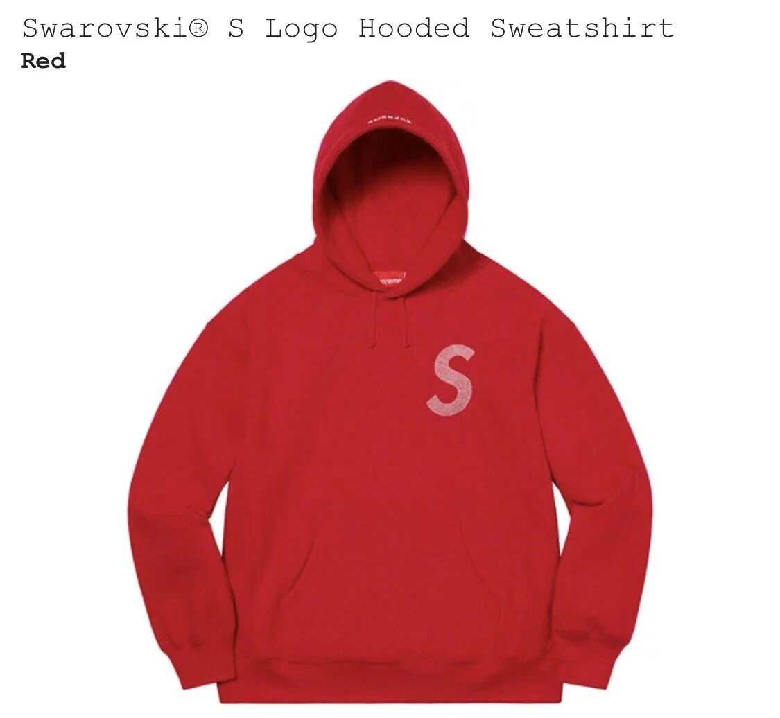 Sweat à capuche Supreme Swarovski S logo rouge XLARGE