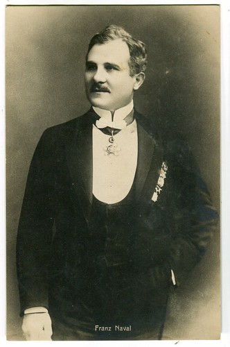 Cartolina fotografica Ritratto Franz Naval Tenore con onorificenze 1905 circa #2 - Foto 1 di 2