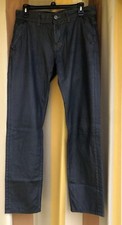 AUTHENTIC ARMANI EXCHANGE MENS GRAY/BLACK METALLIC JEANS SIZE 30