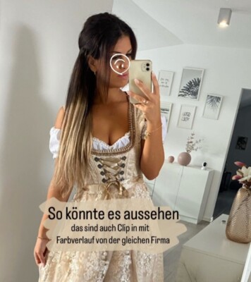 5 tlg Ombre Clip In Extensions 125gr Virgin Remy Echthaar Haarverlängerung 55 cm
