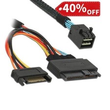 12Gbps to U.2 SFF 8639 15 Pin SATA Power Connector SAS Cable SFF 8643 Internal