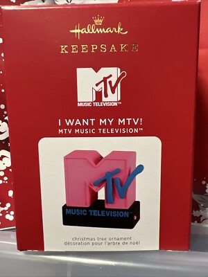 HALLMARK 2021 I WANT MY MTV! MTV MUSIC TELEVISION LIGHT SOUND ORNAMENT