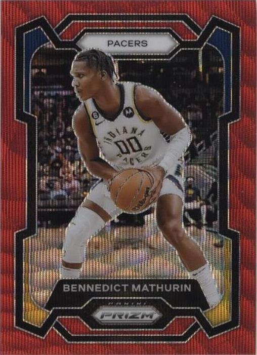 2023-24 Panini Prizm - Bennedict Mathurin #14 Ruby Wave Prizm for sale ...