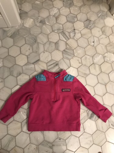 NWOT Vineyard Vines Toddler 14 Zip Pullover Pink Size 4T