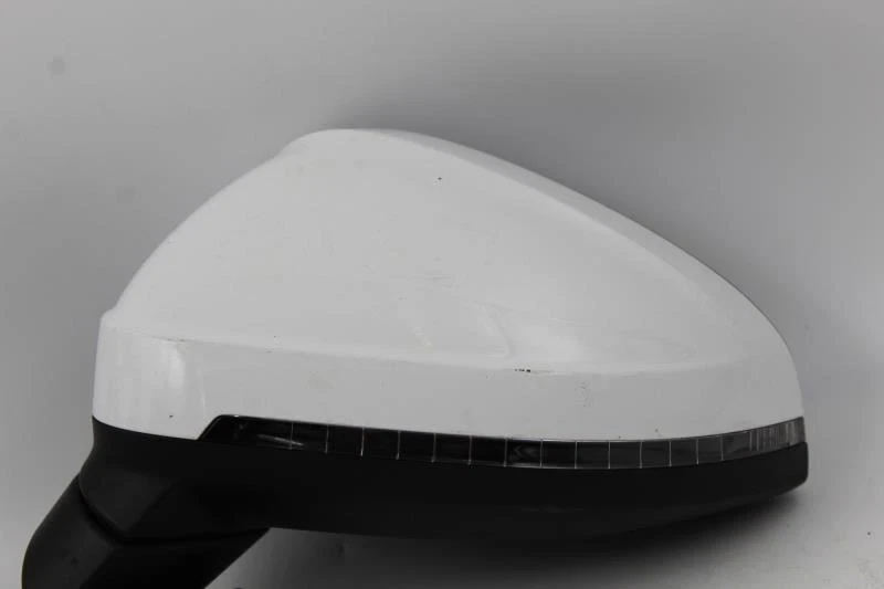 Left White 12 Wire Driver Side View Mirror Power 2017-2019 AUDI A4 OEM #7568 - Image 2 of 4