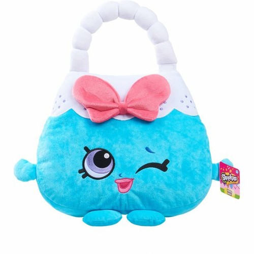 Shopkins Plush Handbag Harriett 8” Blue Purse Pink Bow Stuffed Animal Toy NEW
