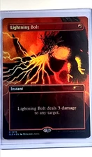 2025 MTG Magic the Gathering SLD Secret Lair Borderless Foil 1879 Lightning Bolt