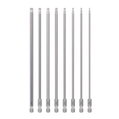 Hex Shank Torx Screwdriver Bits T8 T15 T20 T25 T27 T30 T40 Pack of 8