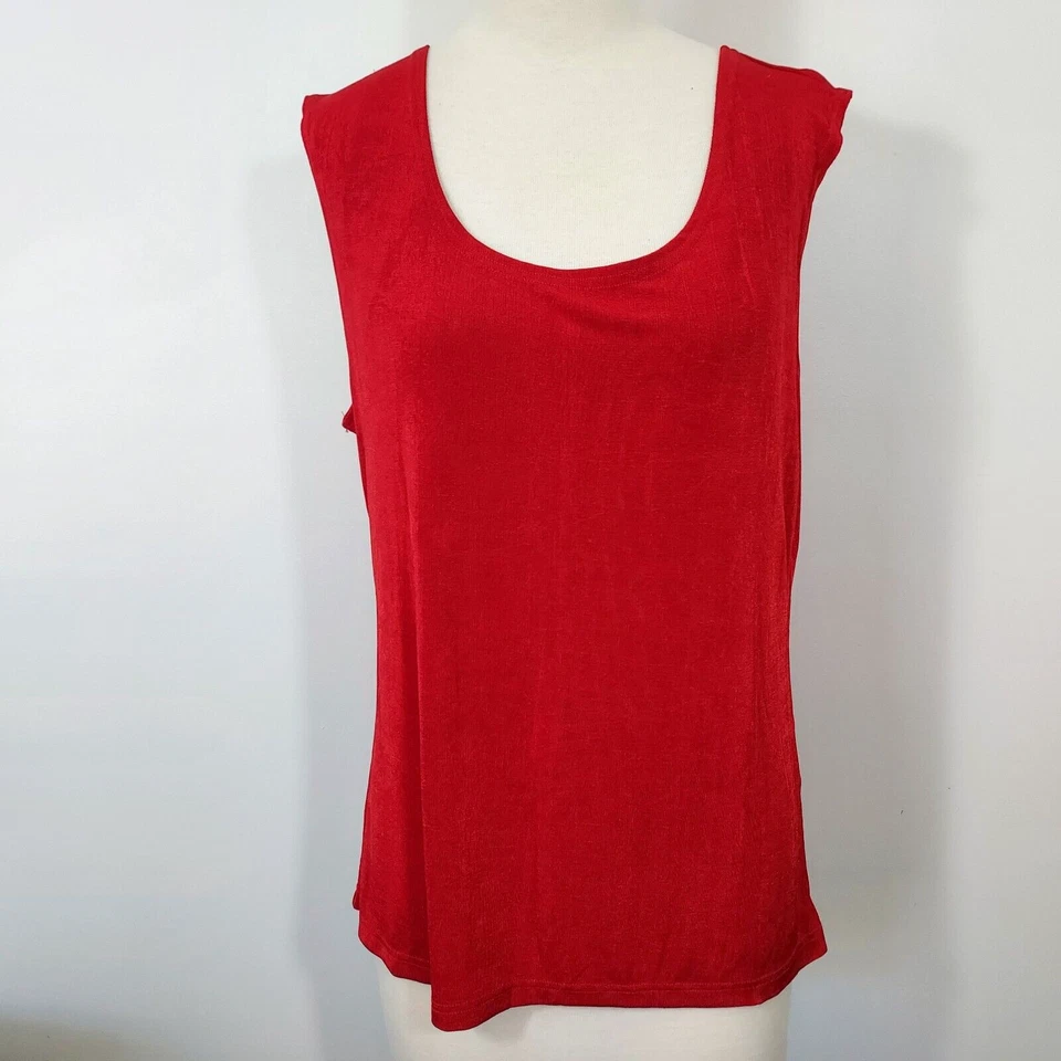 Camiseta sin mangas Magic Scarf Company roja talla grande talla única XL-2X elástica sin mangas Foto 2 de 4