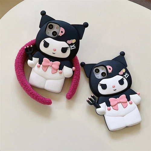 3D cute shockproof Phone case Kuromi for iPhone 16 15 Pro Max 14 13 12 11 XR - 第 4/17 張圖片